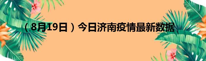 (8月19日)今日济南疫情最新数据_城市经济网